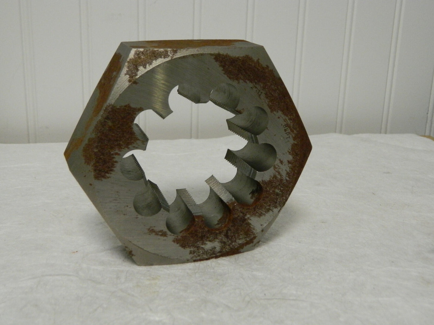 Interstate Carbon Steel Hex Rethreading Die 2-11 BSPT 4.5 Outside Dia 79772497