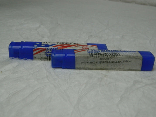 Whitney Tool 3/8" x 4" Collet Series #3 Drill Extension Qty 2 05005624