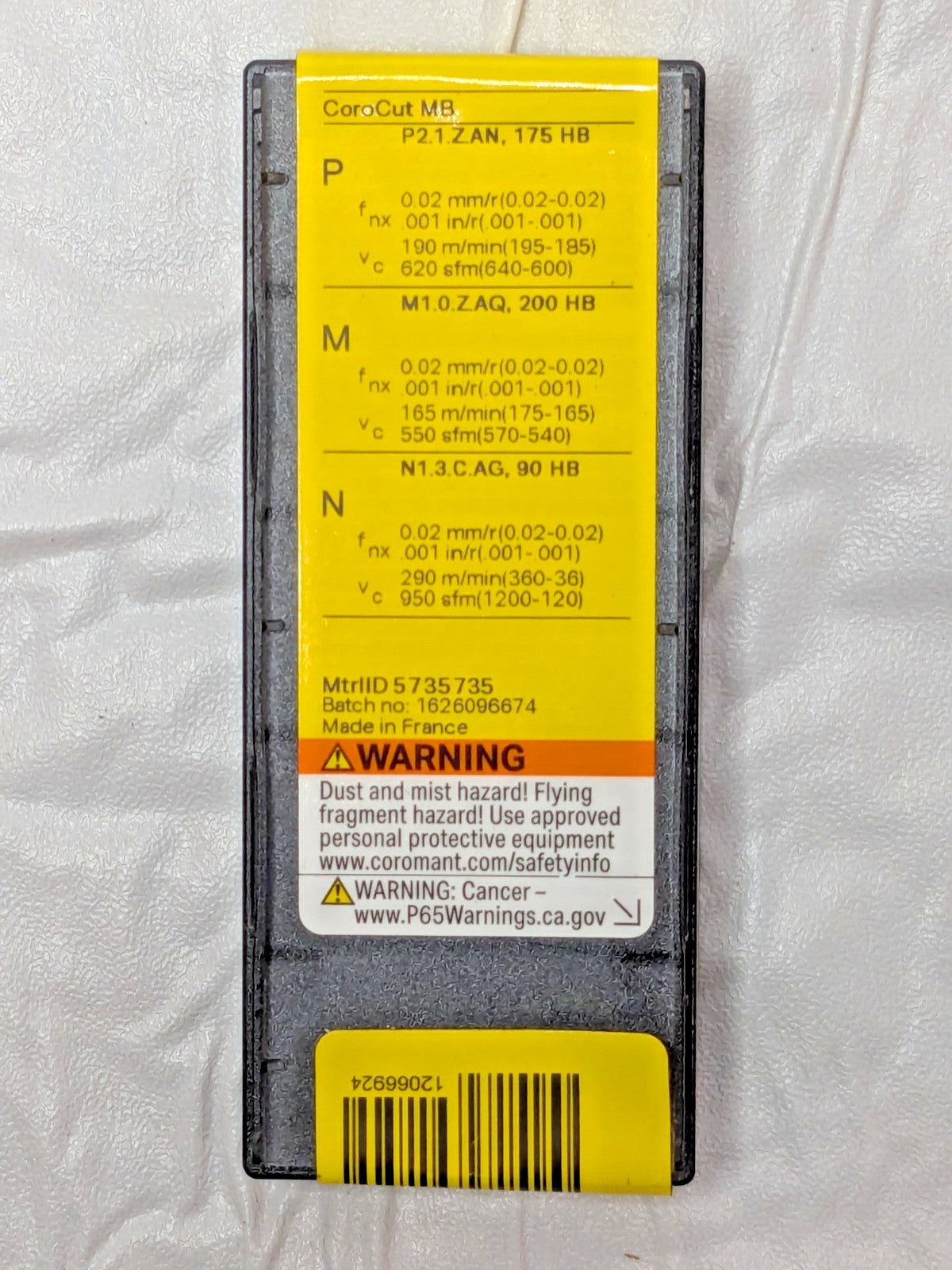 Sandvik Coromant Grooving Inserts 0.079"CW MB-09G200-02-14L 1025 QTY 5 5735