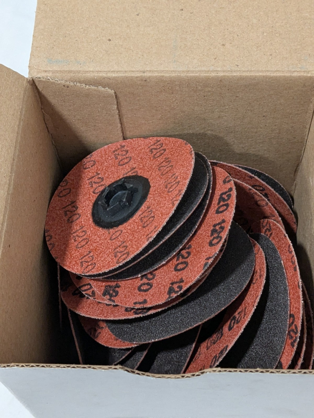 (50) Norton Quick-Change Disc: Type P, 3" Dia, 120G, Aluminum Oxide 69957399792