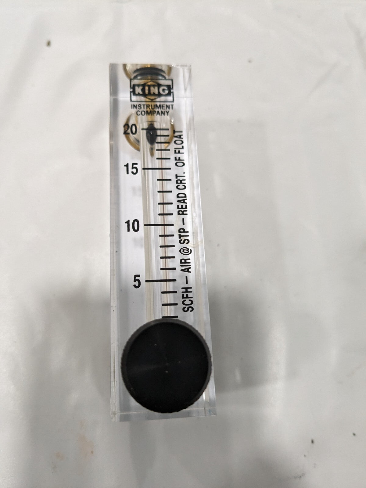 KING 1/4" F Port Block Style, Panel Mount Flowmeter 75301112C-07