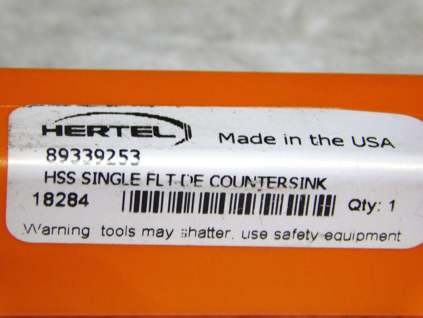 Hertel HSS Double End Countersink 3/4 Head Dia 1Fl 3/4 Shank Dia 89339253 USA