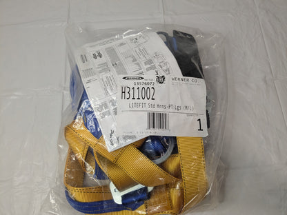 Werner LITEFIT Standard Harness w/Back D-Ring M-L H311002