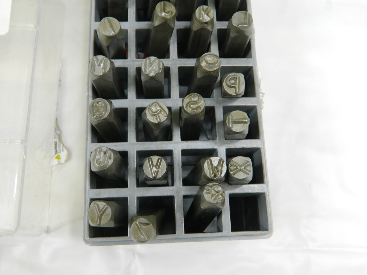 C.H. HANSON 27 Piece, 1/4 Character Steel Stamp Set DAMAGED CASE 20300