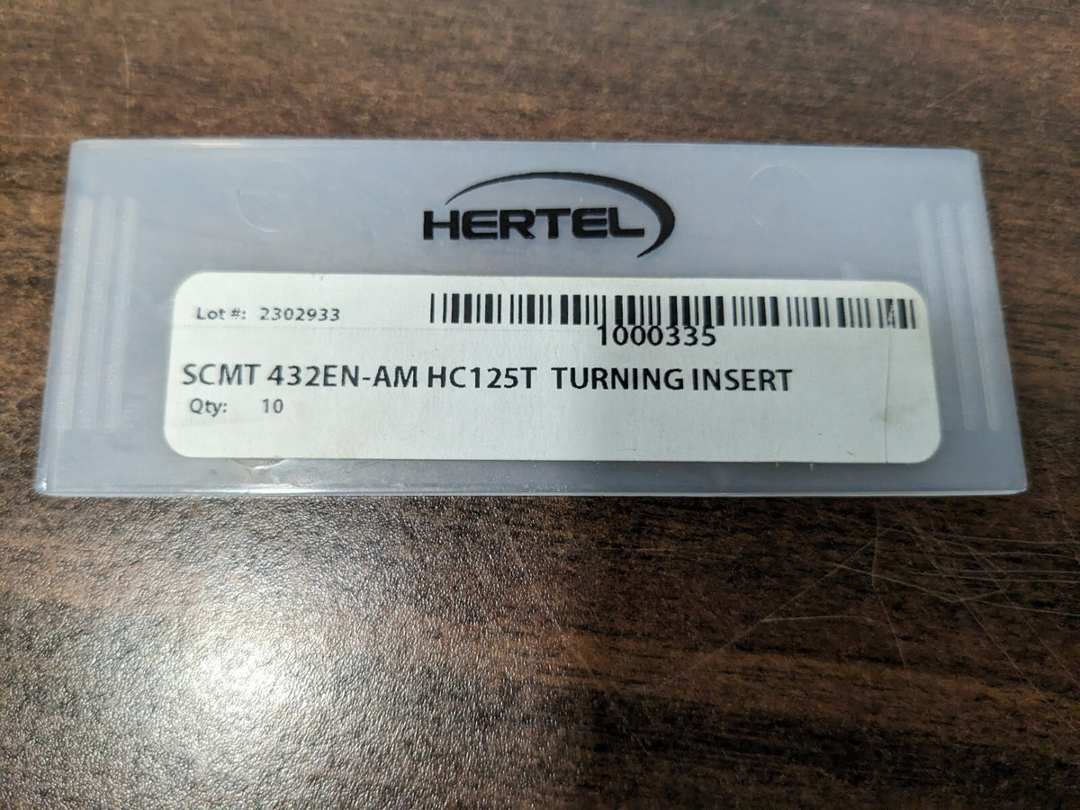 HERTEL Turning Insert 6ct SCMT 432ENAM HC125T, Carbide 1000335