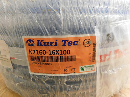 Kuriyama of America PVC Clear Tube 1" ID x 1.29" OD 100' L 70 Max