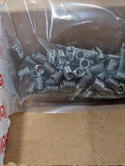 HELI-COIL Screw-Locking Insert: Grade 304 SS, #8-32, 2D Qty 100 A3585-2CN328