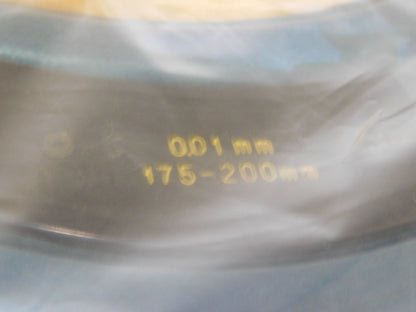 Professional Mechanical Outside Micrometer 175mm-200mm Range 0.01mm Resolution