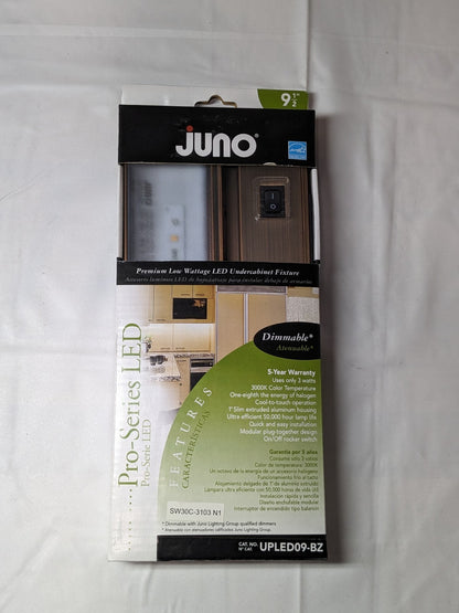 Juno Pro-Series LED Undercabinet Light Fixture 9-1/2" Bronze UPLED09-BZ