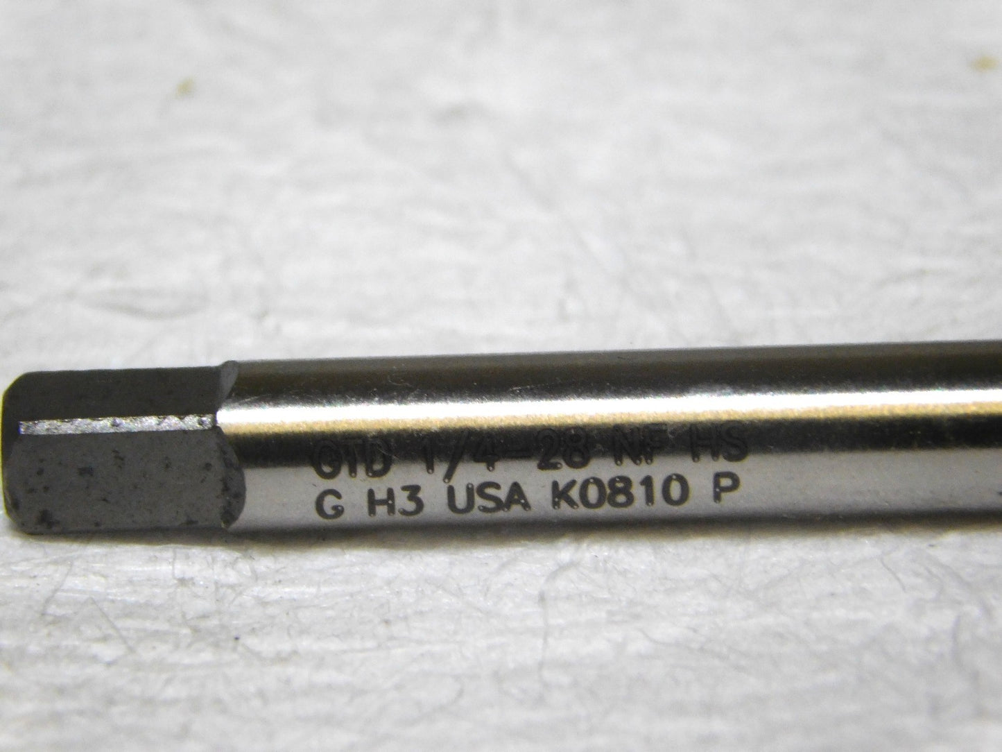 Widia HSS Hand Extension Tap 1/4-28 UNF H3 Limit 4Fl RH 6L Plug Chamfer 18842