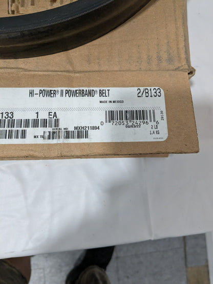 Gates 2/B133 Hi-Power II Powerband Banded V-Belt 9093-2133
