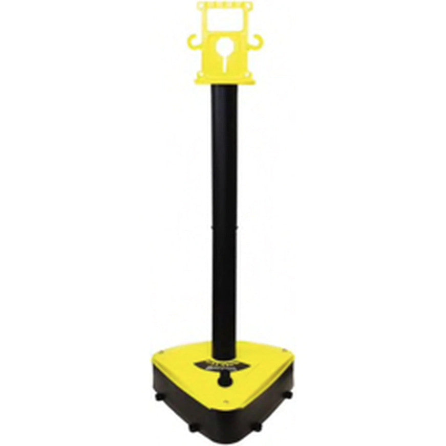Pro Safe Black / Yellow Knockdown Stanchion Safety Barrier Post 46-1/2" Hei