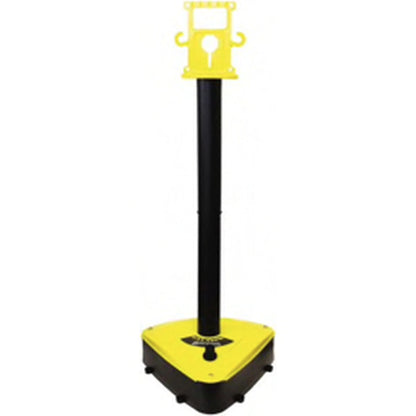 Pro Safe Black / Yellow Knockdown Stanchion Safety Barrier Post 46-1/2" Hei