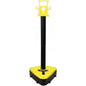 Pro Safe Black / Yellow Knockdown Stanchion Safety Barrier Post 46-1/2" Hei