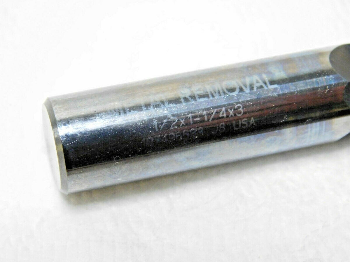 Metal Removal Carbide Ball End Mill /2" Dia x 1-1/4" LOC x 3" OAL