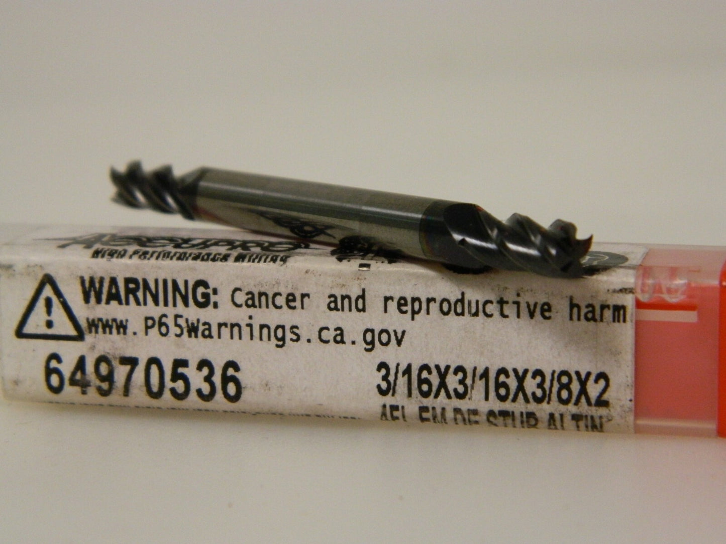 Accupro Square End Mill 3/16" 3/8" LOC 3/16" Shank 2" OAL 4