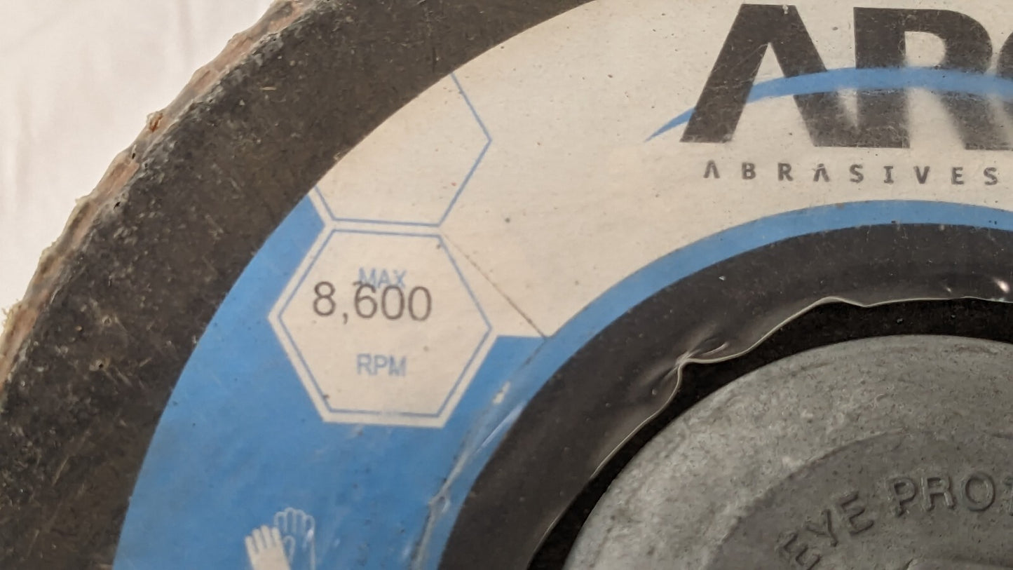 Arc Abrasives Flap Discs ZA Type 29 7" X 5/8"-11 80G 8600 Max RPM QTY