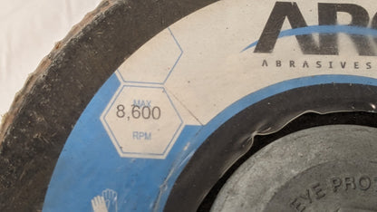 Arc Abrasives Flap Discs ZA Type 29 7" X 5/8"-11 80G 8600 Max RPM QTY