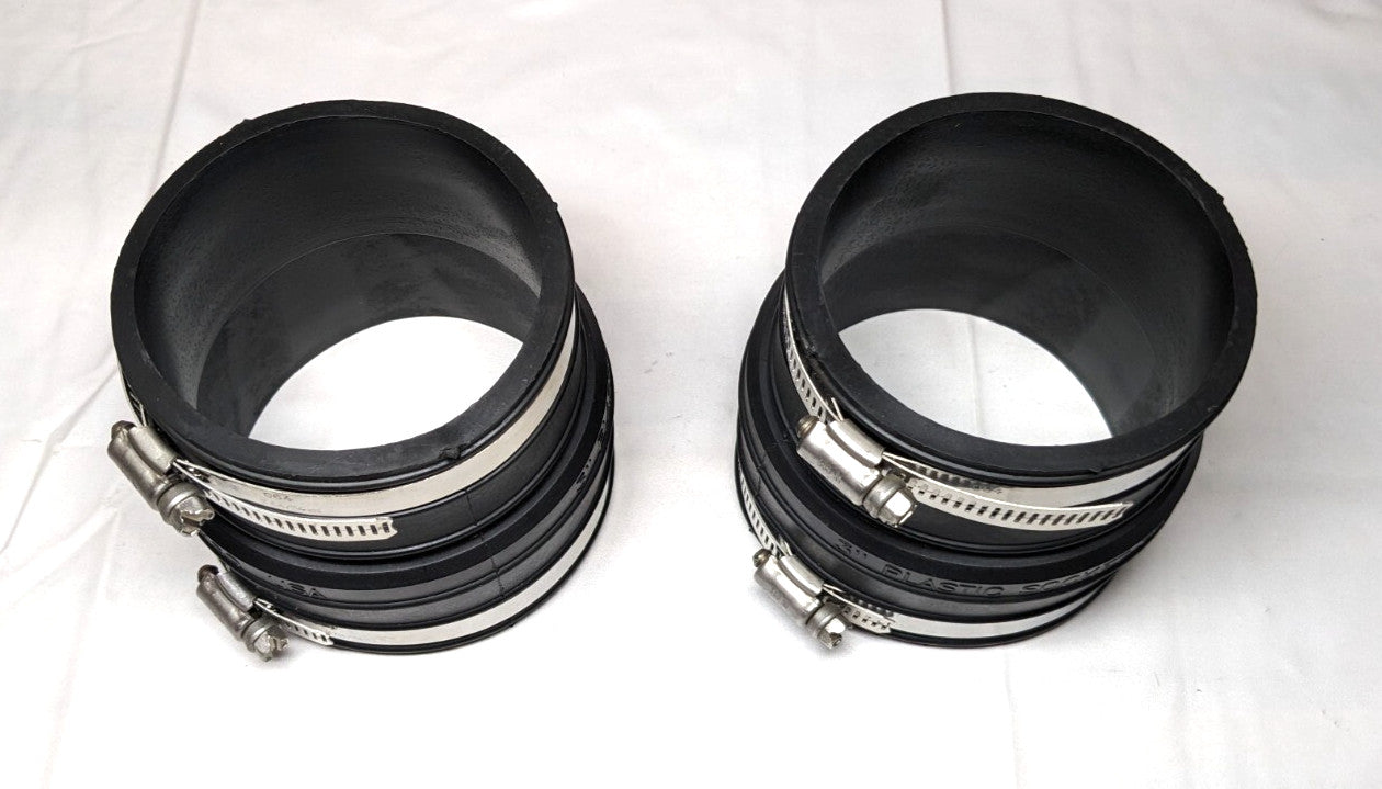 FERNCO Flexible Pipe Coupling with Clamp 3" Socket To 3" Pipe  *QTY 2*  1059-33