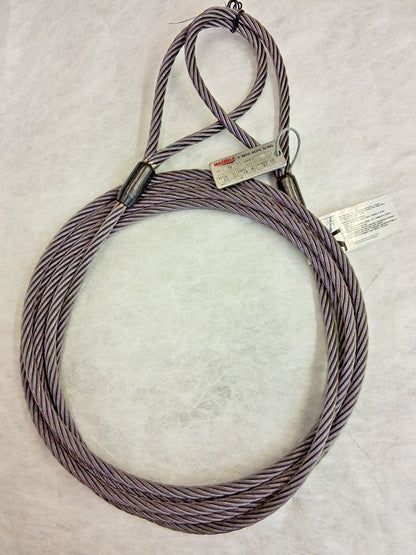 Mazzella Eye Wire Rope Sling Steel Core Wire Rope 12" x 20Ft 0500X020
