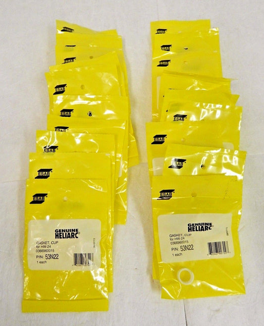 ESAB Standard Insulator Gasket Cups For Heliarc HW-24 & HW-26 Torch Qty.20 53N22