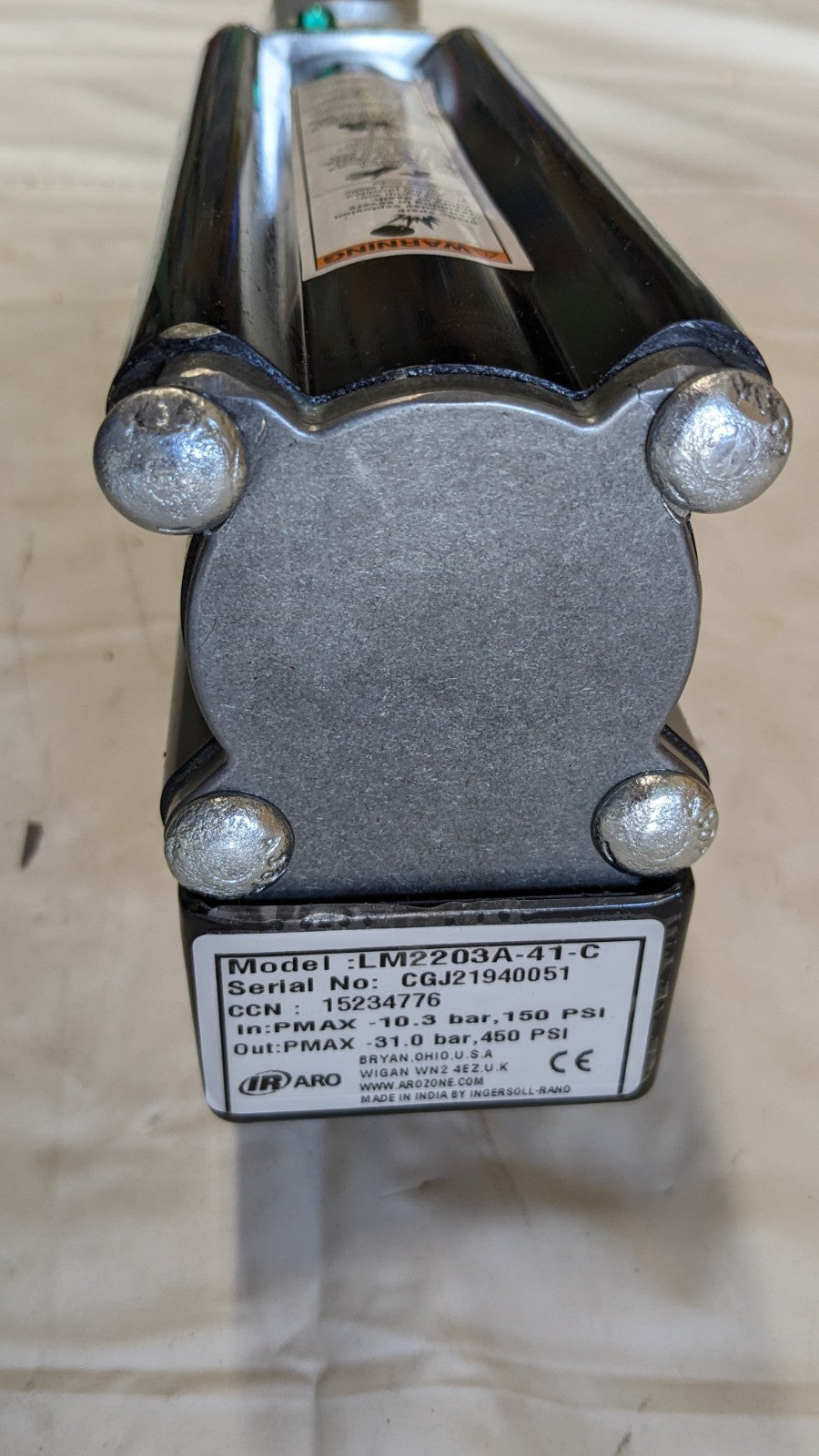 ARO / INGERSOLL-RAND  Air Operated Drum Pump  6GPM  LM2203A-41-C  *Damaged*