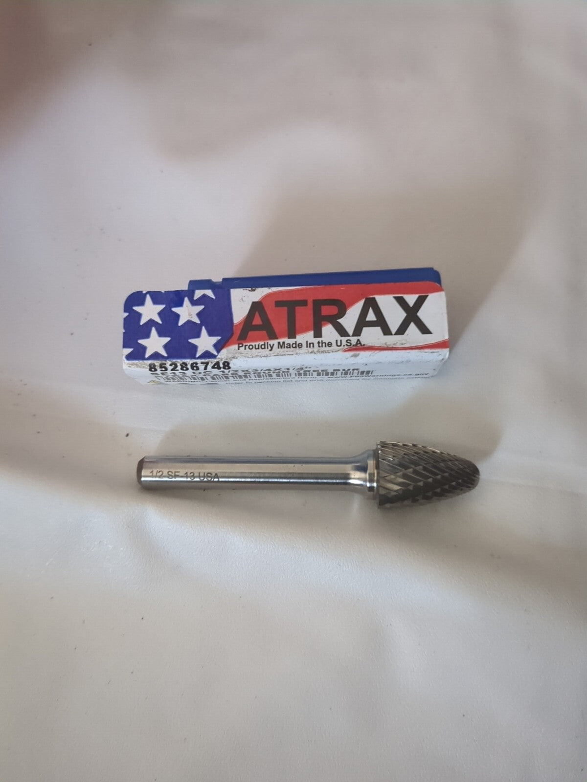 atrax Abrasive Bur: SF-13, 1/2" Cut Dia double cut tree SF-13DC-ATX