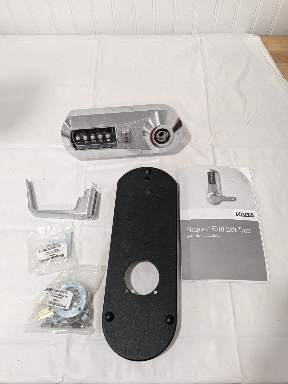 Kaba Combination Entry w/Key Override Lever Lockset 1-3/4 to 2-1/4" Thick Door