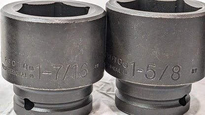 PROTO 5 Piece Socket Set J73104 INCOMPLETE