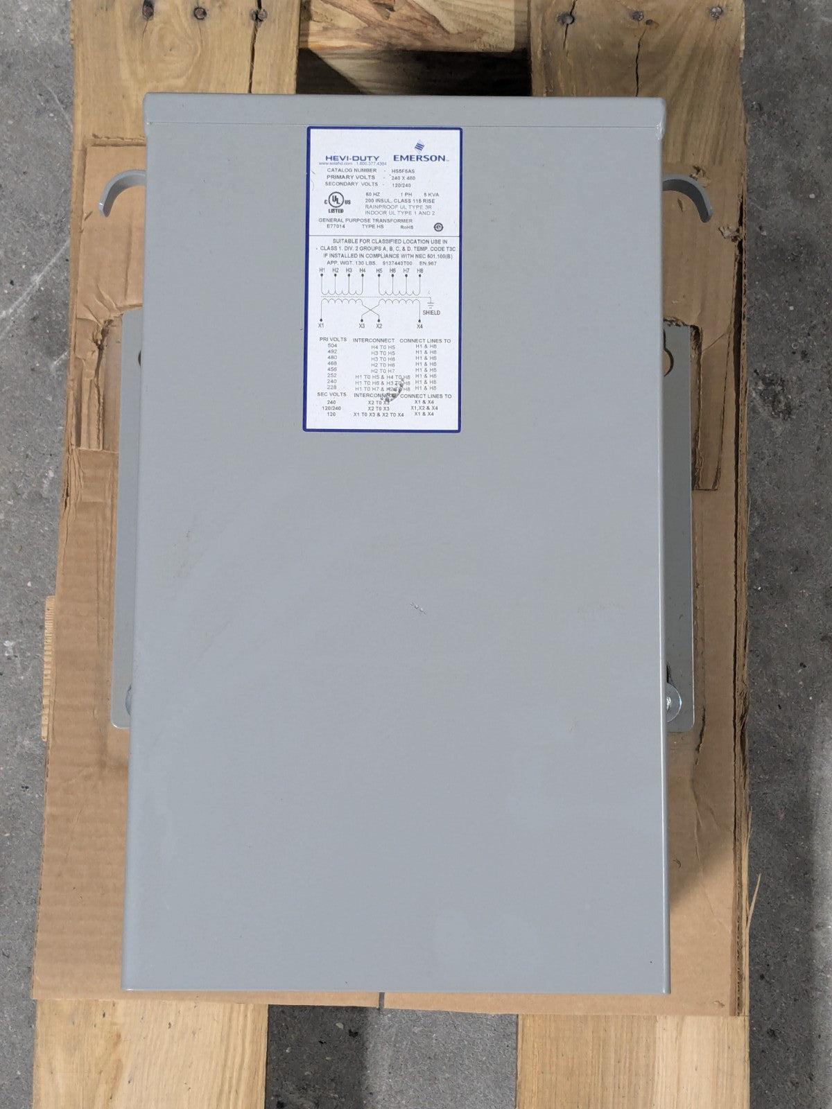 Sola Hevi-Duty Non-Ventilated Automation Transformer HS5F5AS