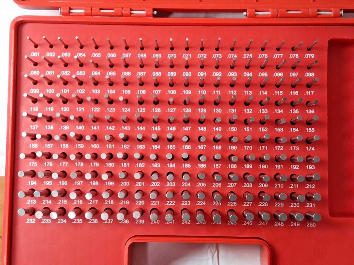 MHC Industrial Supply Class ZZ Plug Gage 190Pc Set 0.061-0.25" Range 864630