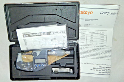 Mitutoyo Electronic Outside Micrometer 0.00 mm to 1" Carbide 293-340-30CAL