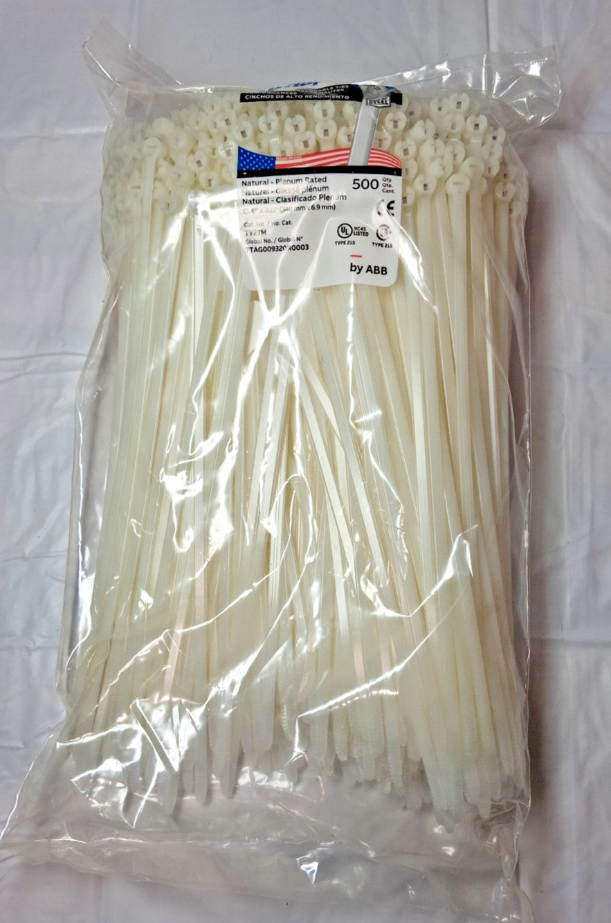 Thomas & Betts Natural Nylon Cable Tie Ty-Rap 13.4in 120lb 500PK TY27M