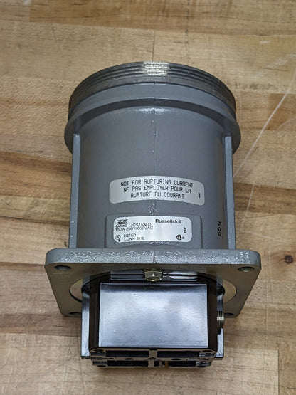 Russellstoll JCS1534D Industrial Connector 150 Amp 250/600 VAC 3-Pole 4-Wire