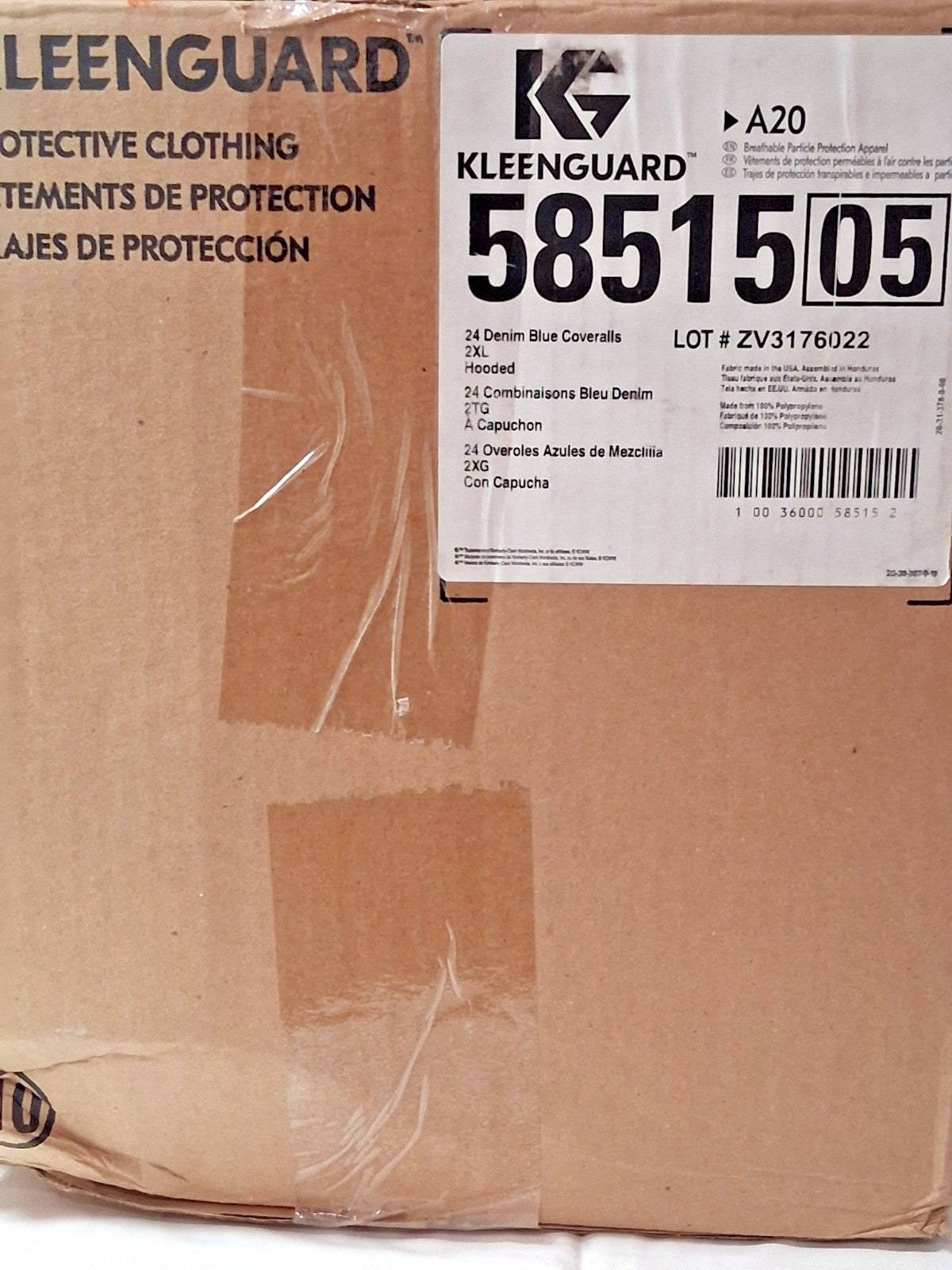 KleenGuard Disposable Coveralls A20 2XL Blue Hood QTY24 58515