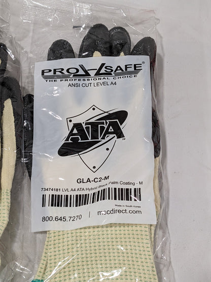 PRO-SAFE Cut-Resistant & Puncture-Resistant Gloves Sz M Qty 2 Pairs GLA-C2-M