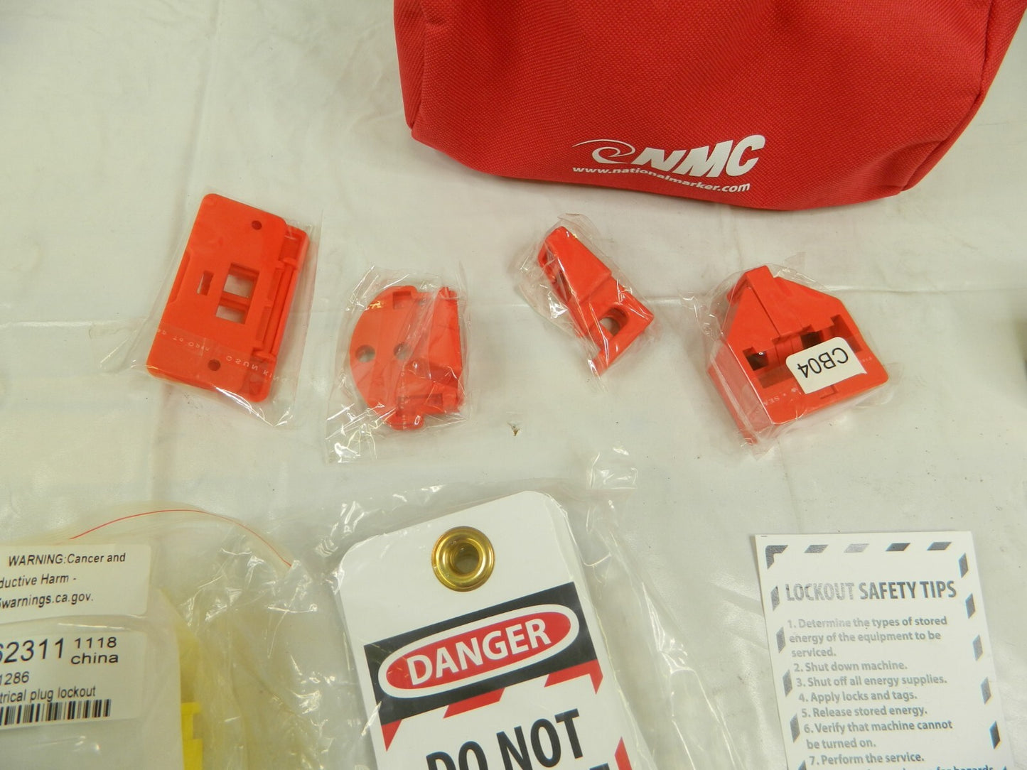 NMC 18 Piece Electrical Lockout Kit Keyed Differently, Comes in Pouch BLOK3