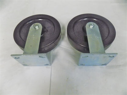 Albion 8" Phenolic Wheel & Ridgid Caster 2" W 1250LB Ld Cap Qty. 2 16TM08201R