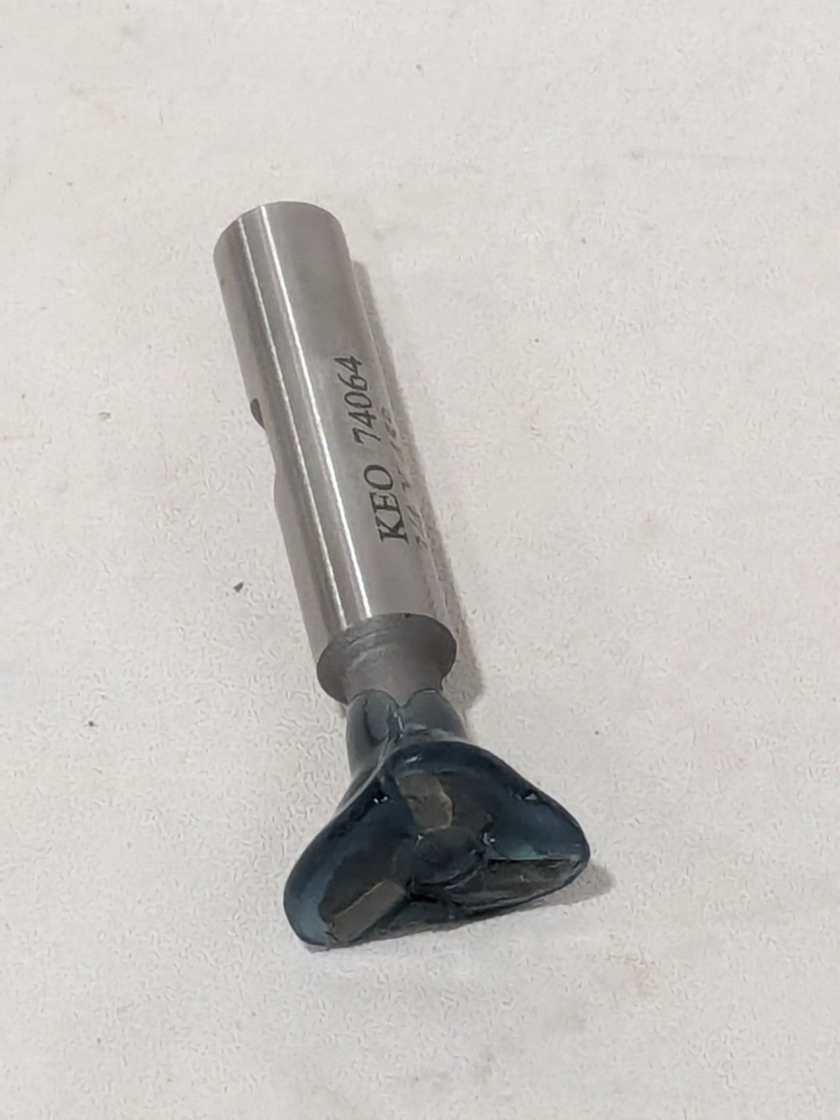 Keo Dovetail Cutter: 45º, 3/4" Cut Dia, 1/4" Wide, Carbide Tipped 929-000-063