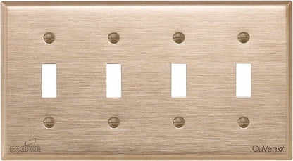 Cooper Wiring Long Standard Switch Plate 4 Gang Rose Color 4-1/2" Qty 5 930