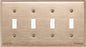 Cooper Wiring Long Standard Switch Plate 4 Gang Rose Color 4-1/2" Qty 5 930