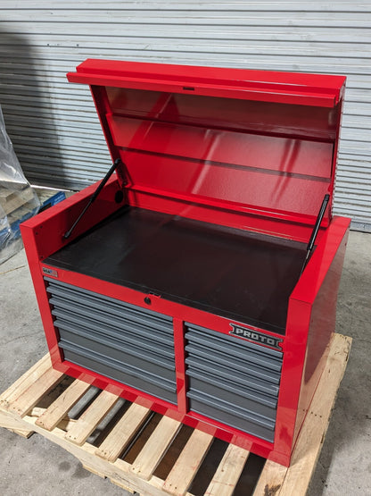 Proto Red Steel Top Chest Tool Box 12 Drawer 41 x 22 x 27 Scratch N Dent