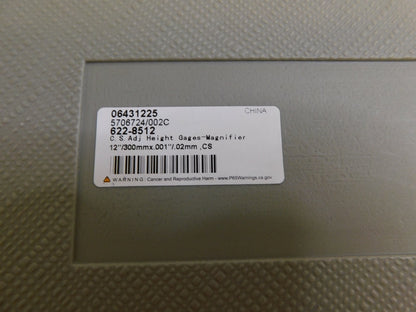 Vernier Height Gage 0 to 12" Measurement 0.001" Graduation 622-8512