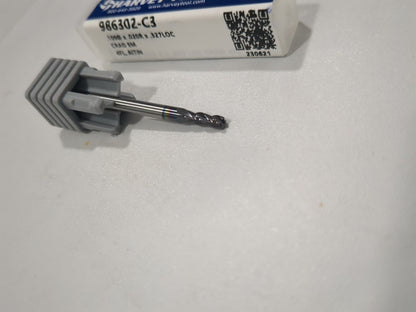 HARVEY TOOL Corner Radius End Mill 0.1090" Dia 4 Fl Solid Carbide 986302-C3