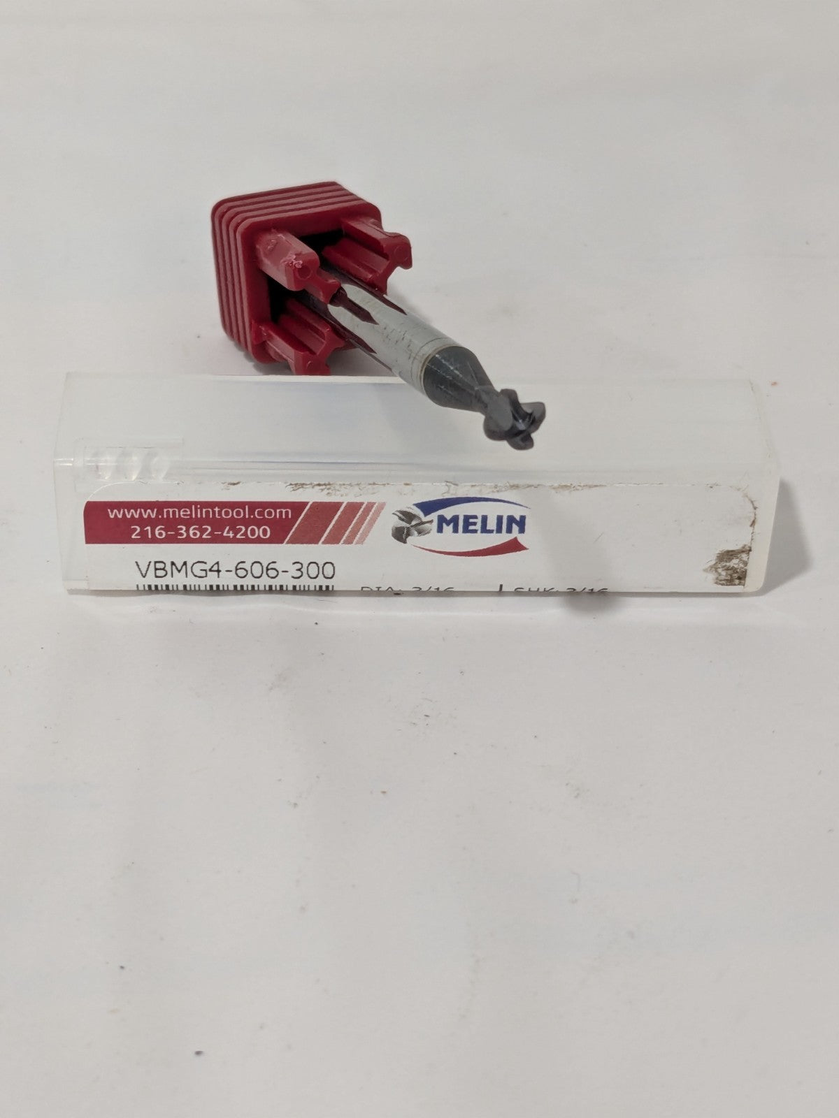 Melin Tools Ball End Mill: 3/16" Diam. 4 FL, 2" OAL VBMG4-606-300