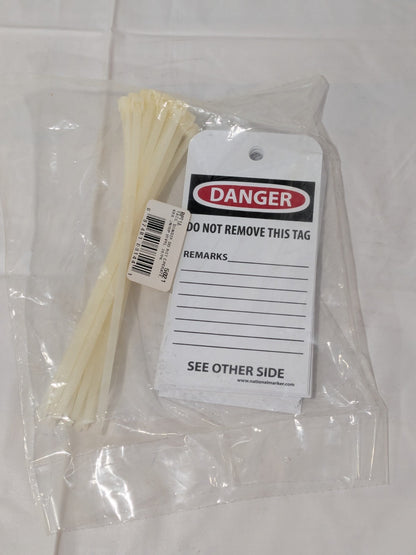 NMC Tags, Danger Do Not Operate, 6" X 3" Pack of 25 RPT1A
