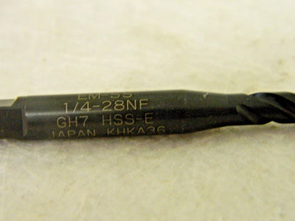 Greenfield Vanadium HSS Spiral Flute Tap 1/4"-28 UNF H7 3FL Oxide #84674