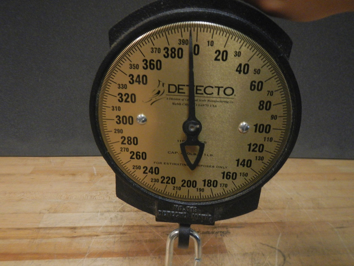 Broken  Cardinal Detecto Dial Crane Scale 7"  400 lb Capacity 1lb Grad. 11S400H