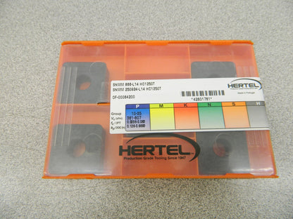 Hertel Turning Inserts, SNMM866-L14, Grade HC1250T Qty 5 42801761