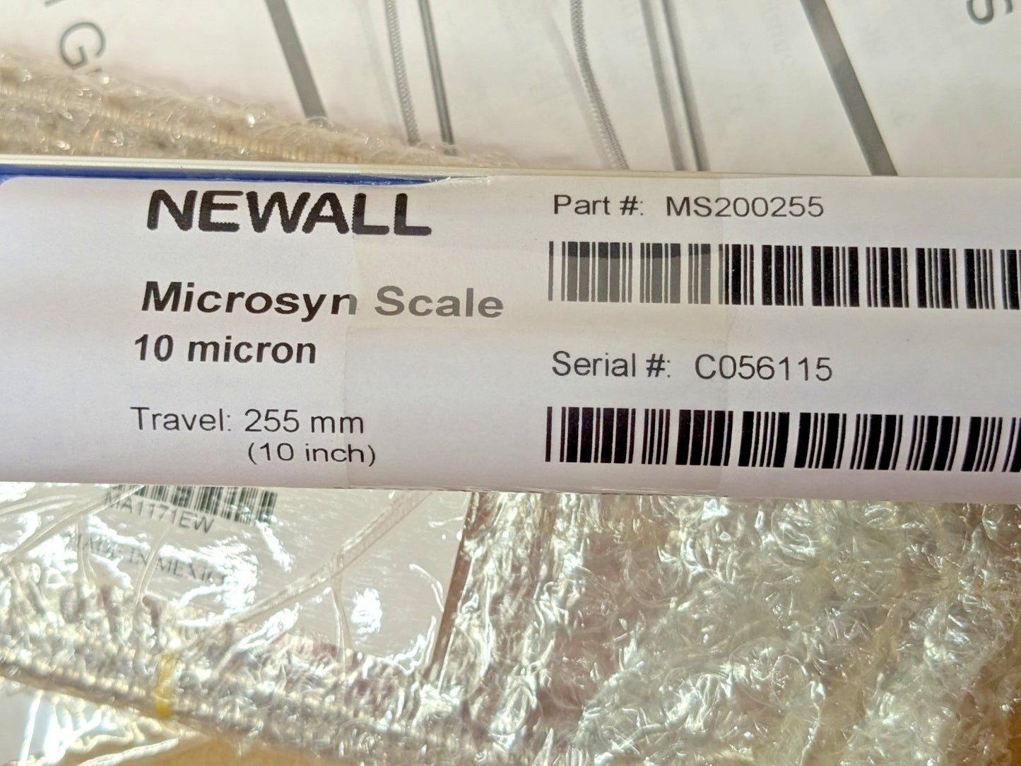 Newall Microsyn 2G 10″ Travel Linear Scale 10um Accyracy M2GA1000255035